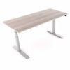 Workrite Sierra HX two-leg electric sit-stand desk, silver base