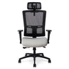 Office Master AF509 Affirm mesh high-back task chair with mesh headrest, front view