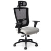 Office Master AF509 Affirm mesh chair with headrest, angled view