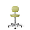Office Master CL15 exam room stool with fabric panel backrest and chrome base