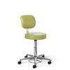 Office Master CL15 exam room stool, angled view showing backrest support