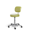 Office Master CL15 exam room stool, side view showing seat height adjustment