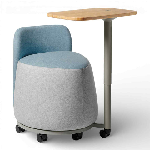 PLT-BT Plot Twist Pouf with Backrest and Tablet