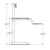 Solace Electric side dimensions, raised